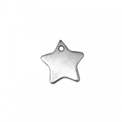 Breloque Étoile en Métal/Zamak 18mm (Ø 2mm)