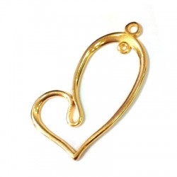Zamak Pendant Heart 38x20mm