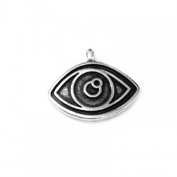 Colgante de Metal Zamak Ojo Turco 12x19mm