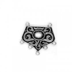 Intercalaire Collier avec 7 Anneaux en Métal/Zamak 23x32mm