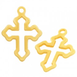 Zamak Charm Cross 15x17mm