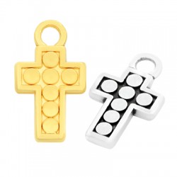 Colgante de Metal Zamak Cruz 14x10mm