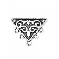 Intercalaire Collier avec 5 anneaux en Métal/Zamak 20x33mm