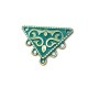Componente per Collana in Metallo Zama Triangolare 20x33mm con 5 Anellini