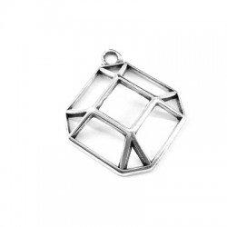 Pendentif Losange en Métal/Zamak 22mm