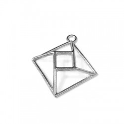 Pendentif Losange en Métal/Zamak 27mm