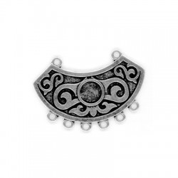 Intecalaire Collier avec 8 anneaux en Métal/Zamak 20x43mm