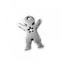 Charm in Metallo Zama Bimbo con Stella 19x25mm (Ø 1.9mm)