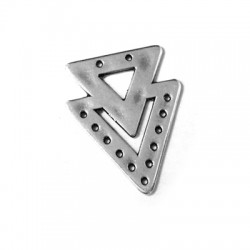 Intercalaire 2 Triangles en Métal/Zamak 23x38mm (Ø 1,2mm)