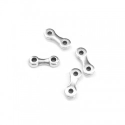 Μεταλλικό Ζάμακ Χυτό Στοιχείο 2 Τρύπες 12x5mm Ø1.4mm