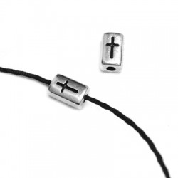 Μεταλλική Ζάμακ Χυτή Χάντρα Σταυρός 4x6mm Ø1.5mm