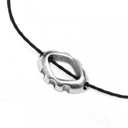 Perle Passant Ovale en Métal/Zamak16x10mm (Ø 2,0mm)