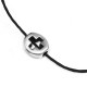 Zamak Bead Cross 7x9mm Ø2mm