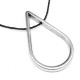 Pendentif Goutte avec 2 trous en Métal/Zamak 21x35/ 3,5mm (Ø 1,5mm)
