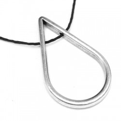 Pendentif Goutte avec 2 trous en Métal/Zamak 21x35/ 3,5mm (Ø 1,5mm)