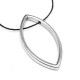 Zamak Pendant Oval Hollow with Side Holes 20x36mm Ø1.5mm
