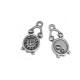 Pendentif Horloge en Métal/Zamak 15x9mm