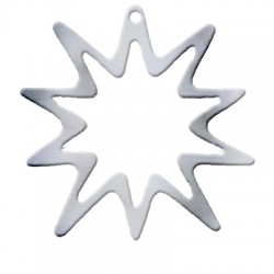 Pendentif Étoile en Métal/Zamak 76x85mm