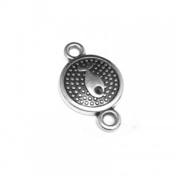 Intercalaire Rond avec Poisson en Métal/Zamak 13mm