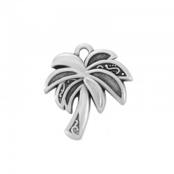 Colgante de Metal Zamak Palmera 18x18mm