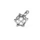 Pendentif Tortue en Métal/Zamak 12x19mm