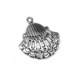 Colgante de Metal Zamak Concha 25x23mm