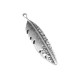 Pendentif Plume en Métal/Zamak 12x40mm
