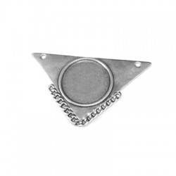 Pendentif Triangulaire avec Trous en Métal/Zamak 54x32mm (Ø1,8mm)
