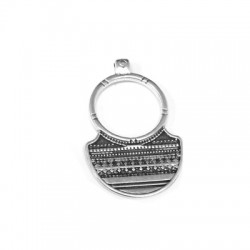 Pendentif Éthnique en Métal/Zamak 23x32mm