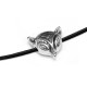 Passant Tête de Renard en Métal/Zamak 12x10mm (Ø1,7mm)