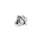 Passante in Metallo Zama Teschio con Cappello, Occhiali e Sigaro 12x8mm (Ø1.8mm)