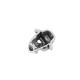 Passante in Metallo Zama Teschio con Cappello, Occhiali e Sigaro 12x8mm (Ø1.8mm)