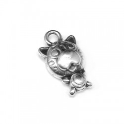 Colgante de Metal Zamak Gato 9x13mm