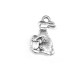 Colgante de Metal Zamak Conejo con Huevo10x14mm