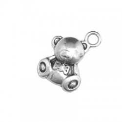 Zamak Charm Teddy Bear 10x11mm