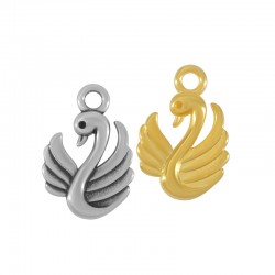 Zamak Charm Swan 12x14mm
