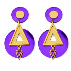 Pendentif Triangle en Métal/Zamak 27x31mm