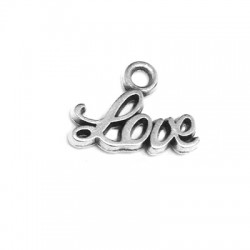 Zamak Charm 'Love' 12x6mm