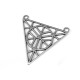 Colgante de Metal Zamak Triangulo con Diseños 33x30mm