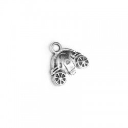 Pendentif Poussette en Métal/Zamak 14x10mm
