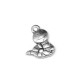 Pendentif Serpent en Métal/Zamak 12x13mm