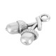 Ciondolo in Metallo Zama Ghiande 12x16mm