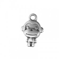 Pendentif Singe en Métal/Zamak 11x12mm