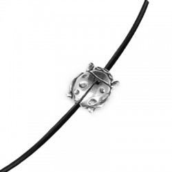 Passante in Metallo Zama Coccinella 8x10mm (Ø1.3mm)