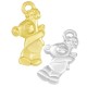 Zamak Charm Teddy Bear 10x17mm