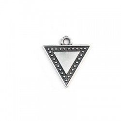 Pendentif Triangle Éthnique en Métal/Zamak 17x16mm