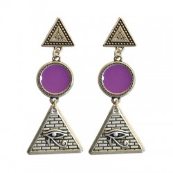 Pendentif Triangle Éthnique en Métal/Zamak 17x16mm
