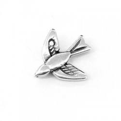 Pendentif Oiseau en Métal/Zamak 14x13mm
