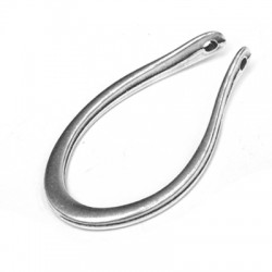 Pendentif Ovale en Métal/Zamak avec 2 trous 30x49mm (Ø1,9mm)