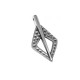 Pendentif Pointe de Lance en Métal/Zamak 20x41mm (Ø1.9mm)